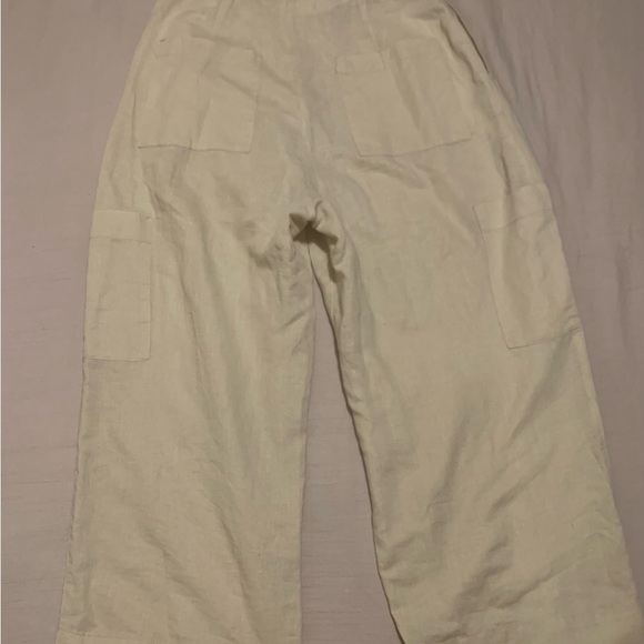 Zara women Light Tan Cargo Pants size L - Picture 6 of 9
